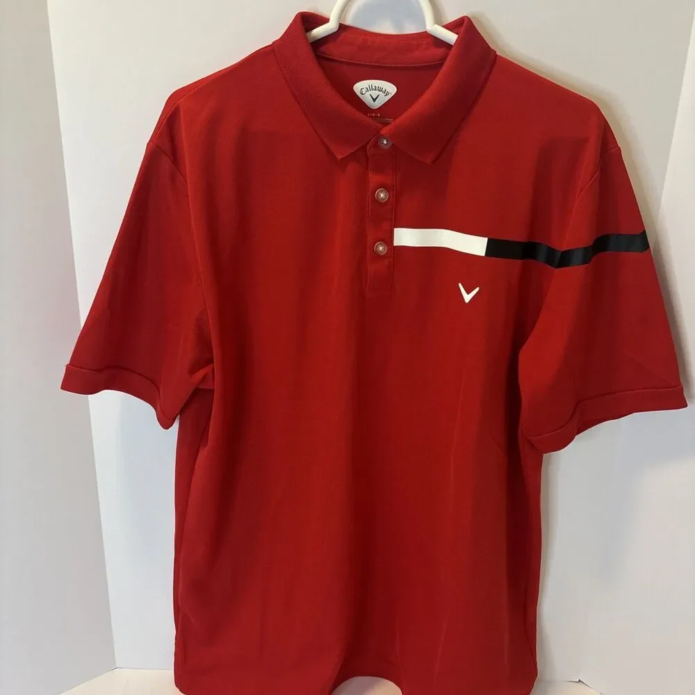 Lot Of 3 Men's Golf Short Sleeve Polo Shirts L Callaway Adidas Greg Norman